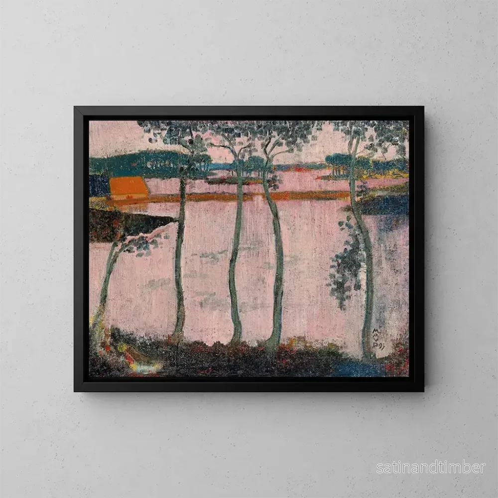 Reproduktion av målningen La Digue rouge à Loctudy - Maurice Denis