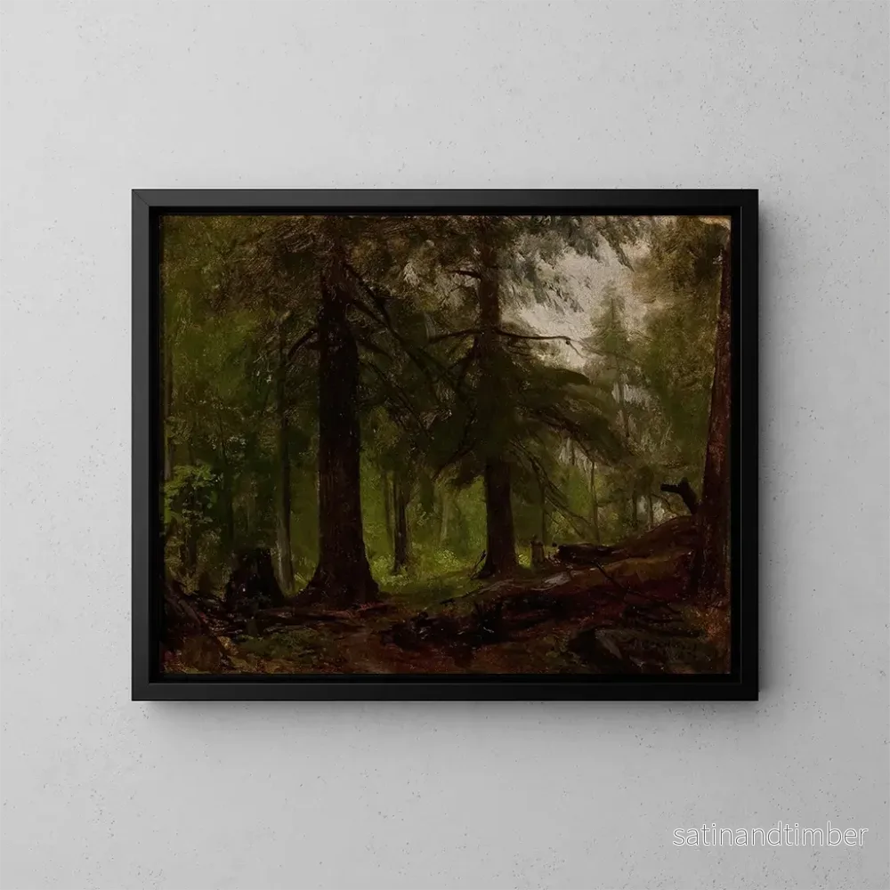 Reproduktion av målningen inomhus av skogen – George Hetzel Reproduktion av målningen inomhus av skogen – George Hetzel