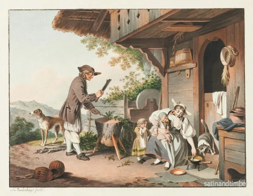 Reproduktion av målningen Les Soins maternels - Sigmund Freudenberger - Bild 2