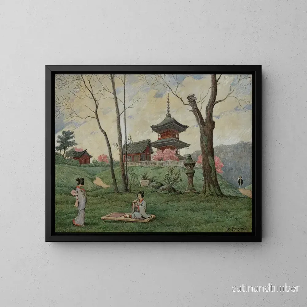 Reproduktion av målningen Landskap japanskt - Ivo Puhonny