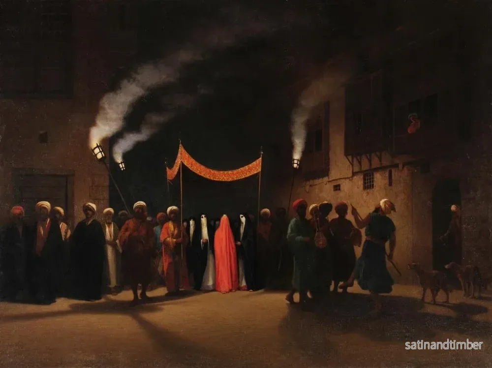 Reproduktion av målningen Noce arabe au Caire - Charles Théodore Frère - Bild 2