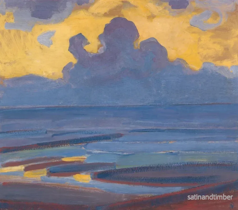 Reproduktion av målningen vid havskanten - Piet Mondrian - Bild 2