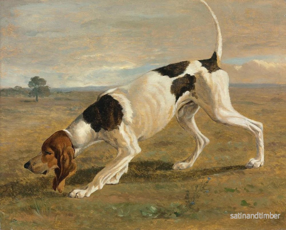 Reproduktion av målningen En pekare i ett landskap - Jacques-Laurent Agasse - Bild 2